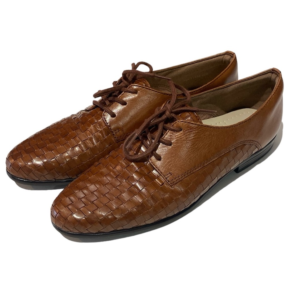 Trotters Lizzie Herringbone Oxford Shoes In Brown Women's Size 7.5